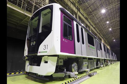 Mitsubishi Heavy Industries Model 330 automated trainset for Tokyo Metropolitan Government’s Nippori-toneri Liner.